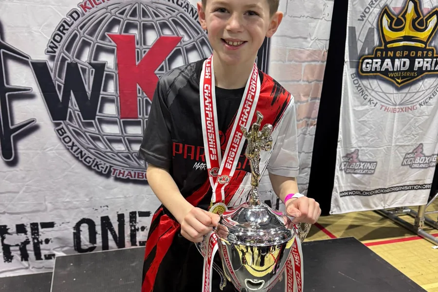 A Paradigm competitor with the English Open Championships trophy